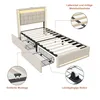 INONEFT Polsterbett 90x200 mit Stauraum, Jugendbett mit LED Produktbild-Vorschau 9