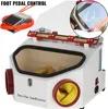 A sandblaster machine with a foot pedal control and a close-up view of the inside. Anteprima dell’immagine prodotto