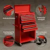 Carrello da officina AREBOS rosso | 9 scomparti, cuscinetti Anteprima dell’immagine prodotto 6