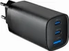 Gembird 3-Port 67W GaN USB PD Schnellladegerät in Schwarz Produktbild-Vorschau 3