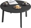 EUGAD Beistelltisch rund, Gartentisch φ70xH40 cm, Schwarz, Produktbild-Vorschau 8