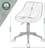 EUGAD 1x Bürohocker, Drehhocker, höhenverstellbar, mit Produktbild-Vorschau 3