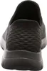 The back view of a black slip-on shoe. Anteprima dell’immagine prodotto