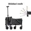 Skládací Vozík se 4 Koly – Transportní Vozík pro Kempování, Náhled obrázku produktu 1