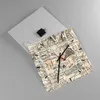 Wanduhr - Quadrat - Glasuhr - Graffiti Kritzeleien Zeichnen Produktbild-Vorschau 2