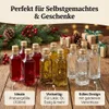 12er Set Glasflaschen 100 ml eckig mit Schraubverschluss – Produktbild-Vorschau 7
