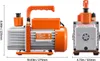 A side-by-side comparison of a vacuum pump, with dimensions indicated. Voir les images du produit