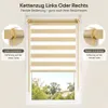 Doppelrollo 80x210cm Gelb-Leinen Duo Rollo Klemmfix ohne Produktbild-Vorschau 5