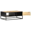 The Living Store Couchtisch mit Geschnitzter Tür 90x55x36 Produktbild-Vorschau 3