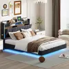 Polsterbett 140*200 mit LED-Beleuchtung und USB-Steckdose, Produktbild-Vorschau 3