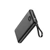 A black power bank with a digital display showing '100' and a black strap attached. Anteprima dell’immagine prodotto