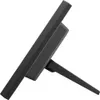 A side view of a black monitor on a stand, against a white background. Voir les images du produit
