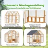 PawHut Hühnerstall 3,07㎡ 1,7x1,8x1,8 m Freilaufgehege Holz Produktbild-Vorschau 4