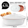 Römertopf Brottopf oval MAXI 6,5 Liter - Brotkasten Weiß Produktbild-Vorschau 4