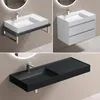 A collage of three different modern bathroom sinks. Produktbild-Vorschau