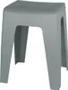 A gray plastic stool is shown against a white background. Produktbild-Vorschau