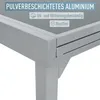 Gartentisch Balkontisch Ausziehbar 90 - 180 cm Silber Anti Produktbild-Vorschau 4