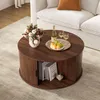 FABATO Runder Couchtisch mit Liftfunktion, geriffelter Produktbild-Vorschau 11