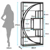 Tribesigns Bücherregal, 180 cm hoch, mit 8 offenen Produktbild-Vorschau 6