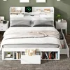 Flieks Doppelbett Jugendbett 160x200cm mit USB, Holzbett Produktbild-Vorschau 4