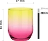 GLASMARK® bicchieri gialli e rosa 4-set 280ml grandi (max. Anteprima dell’immagine prodotto 2