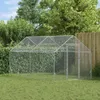 vidaXL Klietka pre kurčatá strieborná 400 x 170 x 177 cm Náhľad obrázku produktu 2