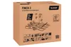 A cardboard box containing a bicycle rack. Produktbild-Vorschau