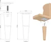 Möbelfüße 20 cm Höhe Holzfüße gerade aus Buche Produktbild-Vorschau 3