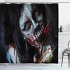 ABAKUHAUS Zombie Duschvorhang, Furchtsame Tote Frau mit Produktbild-Vorschau 1