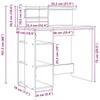 vidaXL Scrivania con ripiano bianco 90 x 48 x 101,5 cm Anteprima dell’immagine prodotto 8
