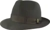 Borsalino klassischer Biber-Haarfilzhut Fedora in grau