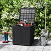 COSTWAY box da giardino 145L, box per cuscini con coperchio Anteprima dell’immagine prodotto 2