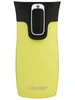 A yellow Contigo travel mug with a black lid and a silver button. Anteprima dell’immagine prodotto