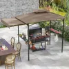 A backyard patio scene with a grill gazebo set up for a barbecue. Produktbild-Vorschau