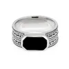 NKlaus 60mm Herrenring echt Onyx schwarz Solitär 925 Silber Produktbild-Vorschau 2