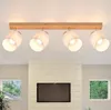 ZMH reflektor sufitowy 4 płomienie lampa sufitowa drewno - Podgląd zdjęcia produktu 1