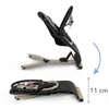 The image shows a baby bouncer in two states: unfolded and folded, with a dimension indicator. Produktbild-Vorschau