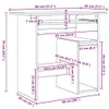 Scrivania grigio cemento 80x45x74 cm materiale a base di Anteprima dell’immagine prodotto 14