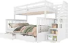 Merax Etagenbett 90x200 cm + 140x200 cm, mit 2 Schubladen, Produktbild-Vorschau 8