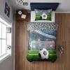 Bettwäsche Set Fußball 2tlg. 135x200 cm + 80x80 cm 100% Produktbild-Vorschau 3