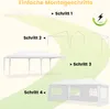 COSTWAY 3x6m Gartenpavillon Partyzelt mit 4 abnehmbaren Produktbild-Vorschau 2