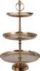 Home & Styling Etagere 3-lagig - gold - Edelstahl - H50 cm Produktbild-Vorschau 1