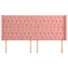 vidaXL Kopfteil mit Ohren Rosa 183x16x118/128 cm Samt - Produktbild-Vorschau 4