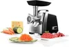 A Bosch meat grinder is shown with ingredients and processed food. Náhled obrázku produktu