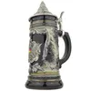 Bierkrug mit Deckel 0,7L – Steinkrug mit Metallmontur & Produktbild-Vorschau 6