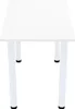 A white table with white legs on a white background. Produktbild-Vorschau