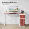 WOLTU Schreibtisch Bürotisch aus Holz Stahl, mit Ablage, Produktbild-Vorschau 5