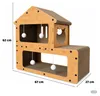 Drapak kartonowy, 62 cm, domek dla kota, wielopoziomowy, z Podgląd zdjęcia produktu 6