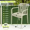 tillvex® Gartenstühle 2er Set Stapelbar Wetterfest mit Produktbild-Vorschau 2