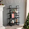 vidaXL Regál na knihy 4 přihrádky šedý 80x30x140 cm výrobek Náhled obrázku produktu 2
